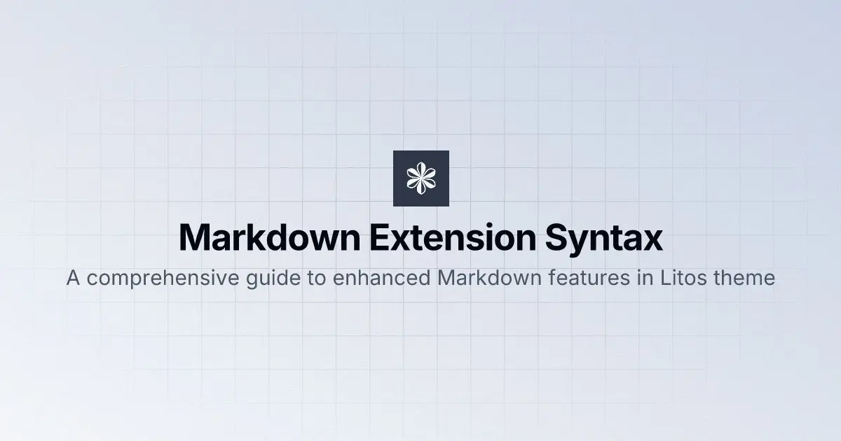 Markdown Extension Syntax